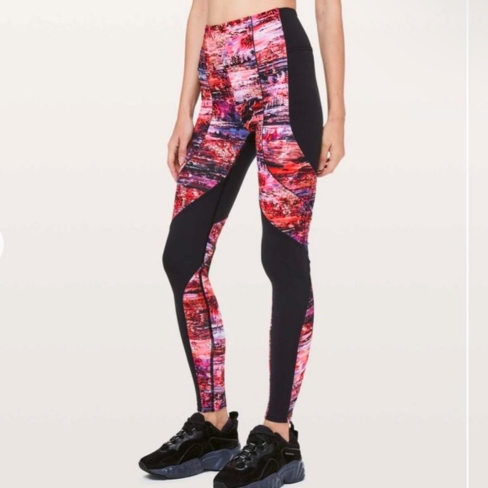 Lululemon High Rise Sweat & Repeat Multicolor Athletic Leggings Size 2